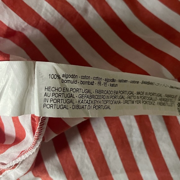 Zara Coral Striped Multi-way Convertible Shirt - Picture 10 of 10